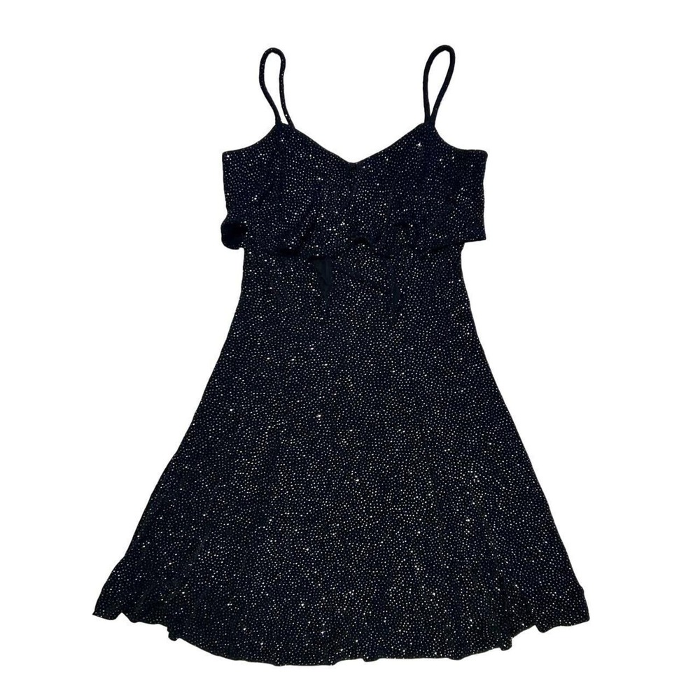 Roberta Vintage Black Sparkly Dress size small